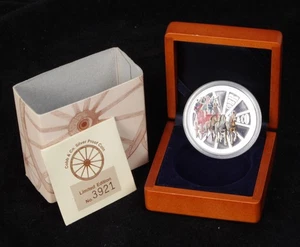 Cook Islands: 2004 $1 Cobb & Co Coloured 1oz Silver Proof Coin , Cased with CoA - Picture 1 of 1