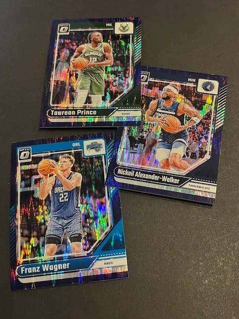 Amortiguador púrpura de baloncesto Panini Optic Prizm BX025 2024-25 Foto 1 de 1