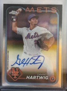 2024 Topps Chrome - Rookie Autographs Grant Hartwig #RA-GH (AU, RC) NY Mets - Picture 1 of 2