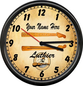 Personalized Luthier Stringed Instrument Maker Vintage Art  Poster Wall Clock - Picture 1 of 1