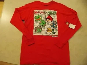 Angry Birds Naughty Or Angry Christmas Kids Childrens T-Shirt! non dvd art NEW!! - Picture 1 of 2
