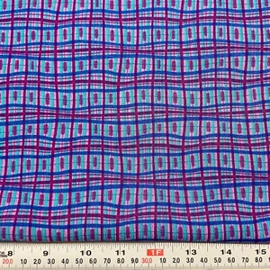 K.P. Kids by Kari Pearson for SSI Blue & Purple Cotton Fabric by the HALF YARD - Picture 1 of 2