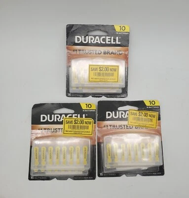 48 pilas para audífonos Duracell DA10B24ZM talla 10 (3 paquetes de 16 ct) caducan 24/03 Foto 1 de 3