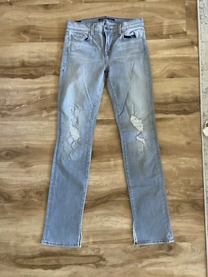 Pantalones de mezclilla marca J niñas adolescentes 26 pierna recta con abertura lateral Foto 1 de 4