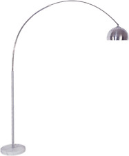 Ore International 6935 85-Inch Arch Floor Lamp with Marble Base Silver 