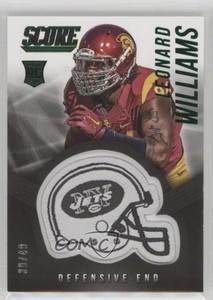 2015 Score Rookie Helmets Green /49 Leonard Williams #9 Rookie RC