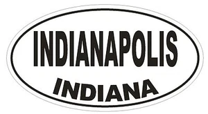 Indianapolis Indiana Oval Bumper Sticker or Helmet Sticker D1664 Euro Oval - Picture 1 of 1