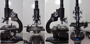 1940-1950 Spencer Microscope. Objective=10X, 44X & 95X. 10X Eye piece. We tested - Picture 1 of 12