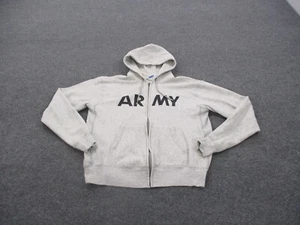 Vintage Champion Jacket Adult M Gray Army 90s Track Athletic Spellout Mens - Picture 1 of 12