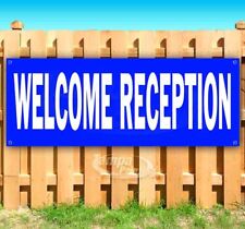 Welcome Reception Blue Advertising Vinyl Banner Flag Sign Many Sizes Directional