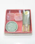 Incense Holders Ceramic Green & White Assorted Dishes with Candles 