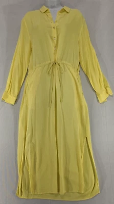 Sita Murt Womens Shirt Dress Linen Knit Pockets Midi Lightweight Vacation Size 8 - Image 1 of 4