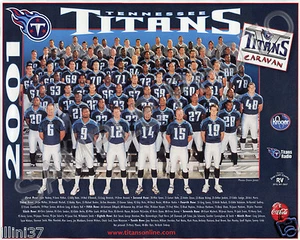 2001 TENNESSEE TITANS TEAM 8X10 PHOTO PICTURE MCNAIR GEORGE KEARSE ROLLE - Picture 1 of 1