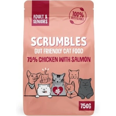 Scrumbles Cat Food 1.5kg Chicken With Salmon Adults & Seniors Fresh Meat Omega 3 - Image 1 of 4