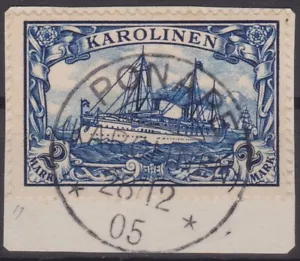 == Dt. Colonia CAROLINAS Mi. 17 Gest. " Ponape", probado competentemente, cat. 100€ == - Imagen 1 de 2