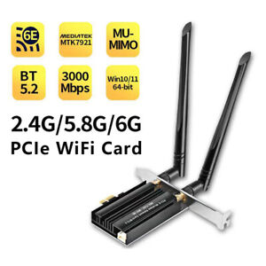 Dbit AX3000 PCIE WiFi-6E Tri-band WiFi Card 3000Mbps WiFi Adapter Bluetooth 5.2