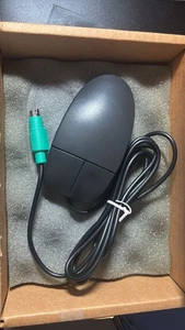 Vintage M-S34 2-Button Wired mechanical PS-2 Black Mouse IBM FRU 76H0889 - Picture 1 of 3