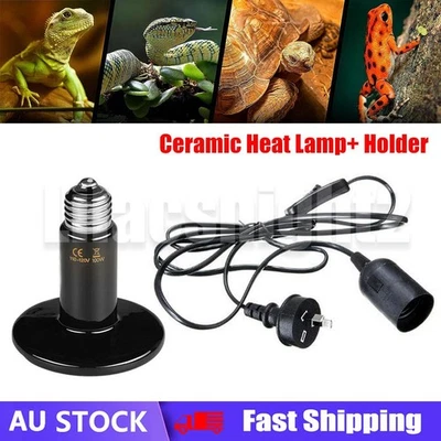 Reptile Ceramic Heat Lamp Bulb Holder + 100W Infrared Ceramic Heat Lamp Bulb - image 1 of 4