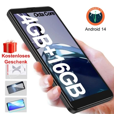 2025 Neu Android 14 Smartphone Ohne Vertrag Handy 4GB+16GB 8Core Dual SIM 4G IPS - Bild 1 von 4