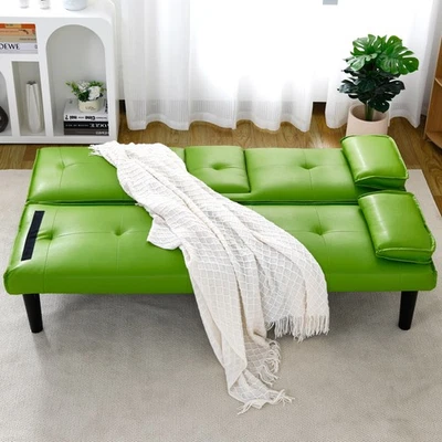 Nuevo/El Sofá Cama Multifuncional PVC Verde 67 Pulgadas, con Plegable y Taza Hol Foto 1 de 4