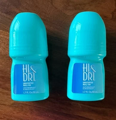 Desodorante antitranspirante Hi & Dri fresco sin perfume roll-on 1,7 OZ juego de 2 Foto 1 de 4