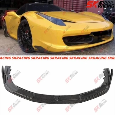 Para Ferrari 458 Italia Spider 10+ Difusor de labio de parachoques delantero forjado/fibra de carbono Foto 1 de 4