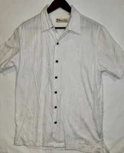 Basix Hawaiian Button Down Short Sleeve Shirt Sz. Medium - Picture 1 of 8
