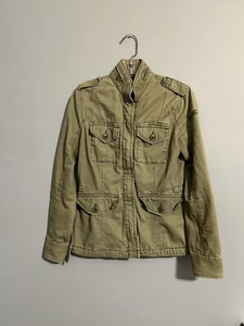 Abercrombie & Fitch Army Green Utility Jacket Women Sz XS - Picture 1 of 16