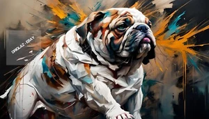 Bulldog Landscape Portrait Digital Image Picture Photo Wallpaper Phone Desktop - Picture 1 of 3