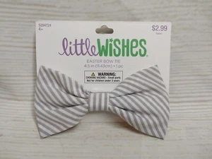 New! Boys Toddler Gray & White Seersucker Bow Tie Wedding Photo Easter Spring - Picture 1 of 8