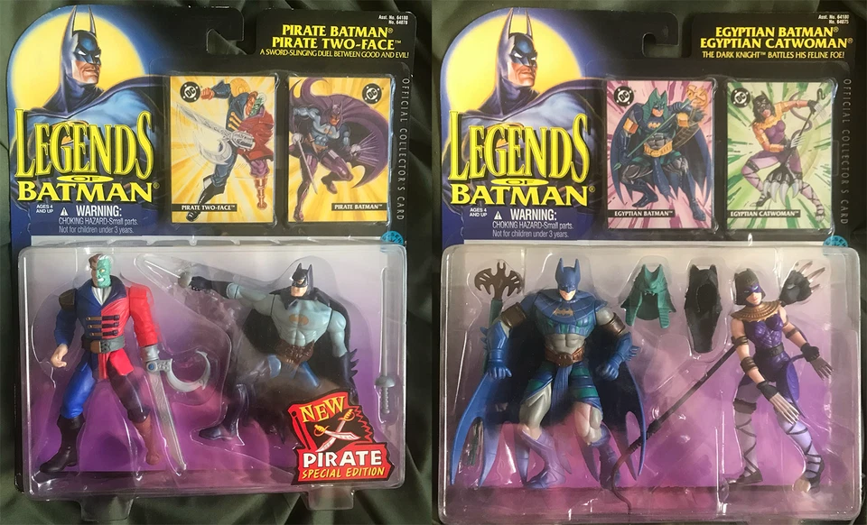 1995 Kenner DC Comics Batman Legends of Figure MOC Pirate Batman & Two-face 2pk