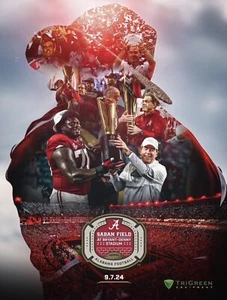 Alabama Crimson Tide Football Dedication Nick Saban Field Poster Sept 7, 2024 - Picture 1 of 1
