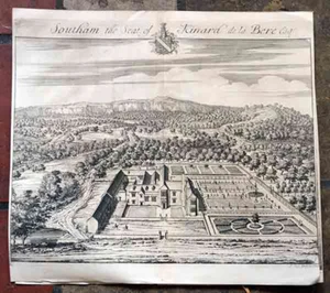 Antique Print Southam Manor /Gloucestershire/KIP, Atkyns 1712 - Picture 1 of 1
