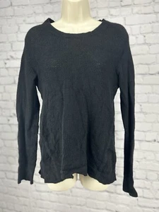 Patagonia Black Recycled Cashmere Long Sleeve Knit Pullover Sweater Size Medium - Picture 1 of 11