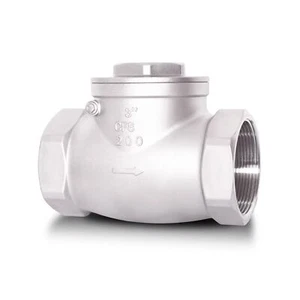 3" NPT Horizontal Check Valve, Stainless Steel Non Return Swing Check Valve, ... - Picture 1 of 7