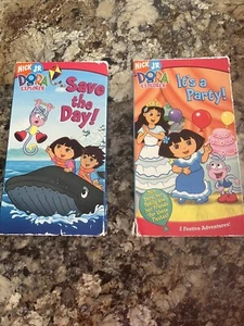 Nick Jr. Dora the Explorer VHS (Lot of 2) Save the Day! It’s a Party! - Picture 1 of 3