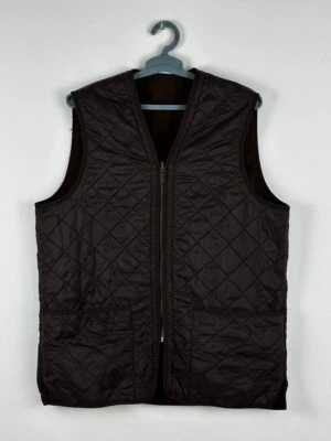 Vintage Barbour Quilted Brown Vest Size L - Image 1 of 4