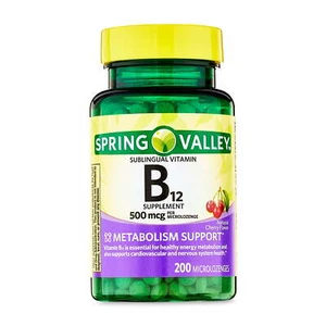 Spring Valley Sublingual Vitamin B12 Microlozenges, 500 mcg, 200 Count - Picture 1 of 8