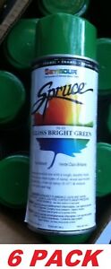 Spruce General Use Spray Paint Can 12 Oz. Gloss Bright Green (6 Cans)