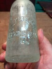 Antique C.J. Peterson Hutchinson Soda Bottle, Springfield, IL