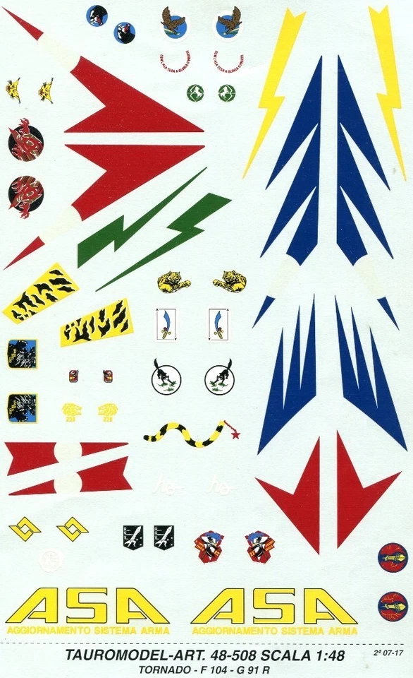 TAURO MODEL TM48/508 STEMMI A.M.I. PER F-104, TORNADO SCALA 1:48 - Immagine 1 di 1