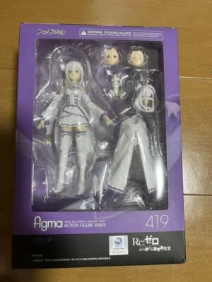 Figma Re: Zero Emilia Figure Starting Life in Another World Max Factory Japan - Image 1 of 4
