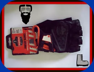 Guantes de 1/2 dedo utilitario de elevación pesada XL TENACIOUS ERGODYNE equipo de trabajo - Imagen 1 de 7