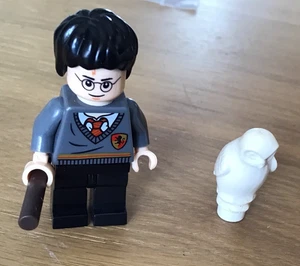 HARRY POTTER  Minifigure HARRY [grey jumper] & HEDWIG - Picture 1 of 3