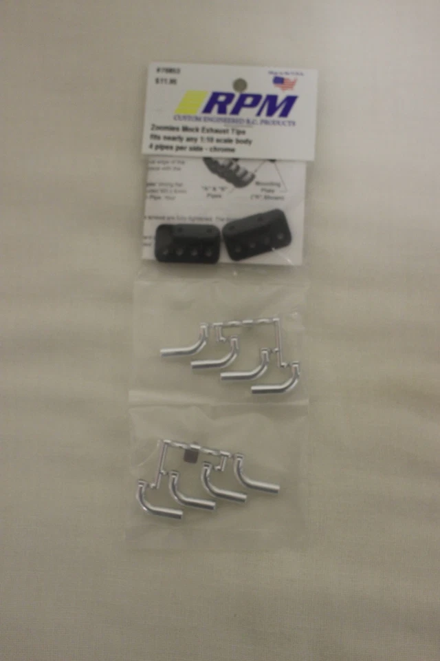RPM Zoomies Mock Exhaust Tips for nearly any 1/10 scale body Chrome 70853 - Image 1 of 1