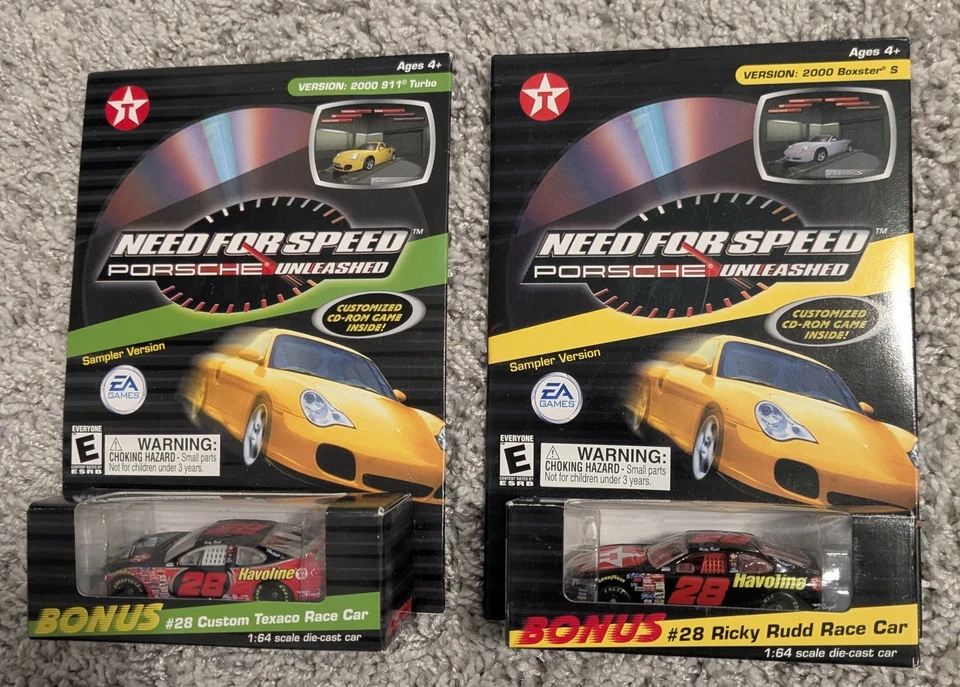 Texaco Porsche Unleashed 2000 2 coches de acción más juego CD-ROM sin abrir Foto 1 de 4