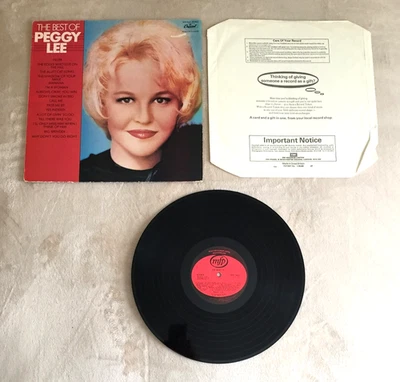 PEGGY LEE- THE BEST OF PEGGY LEE, A 16-TRACK 12" LP, MFP 5605 (1983) VG/EX - Image 1 of 4