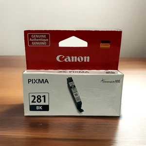 Canon Pixma Genuine 281 Black Ink Cartridge CLI-281 BK SEALED - Picture 1 of 6