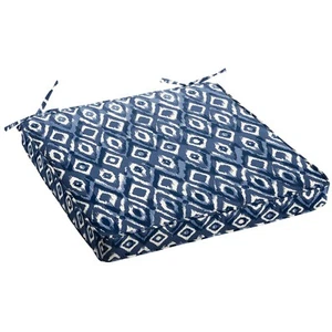 Corded w/Ties Chair Cushion, 19" x 16" x 2" - Picture 1 of 5