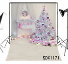 Couronne d'arbre de Noël à bas rose photographie arrière-plan accessoires de studio toile de fond